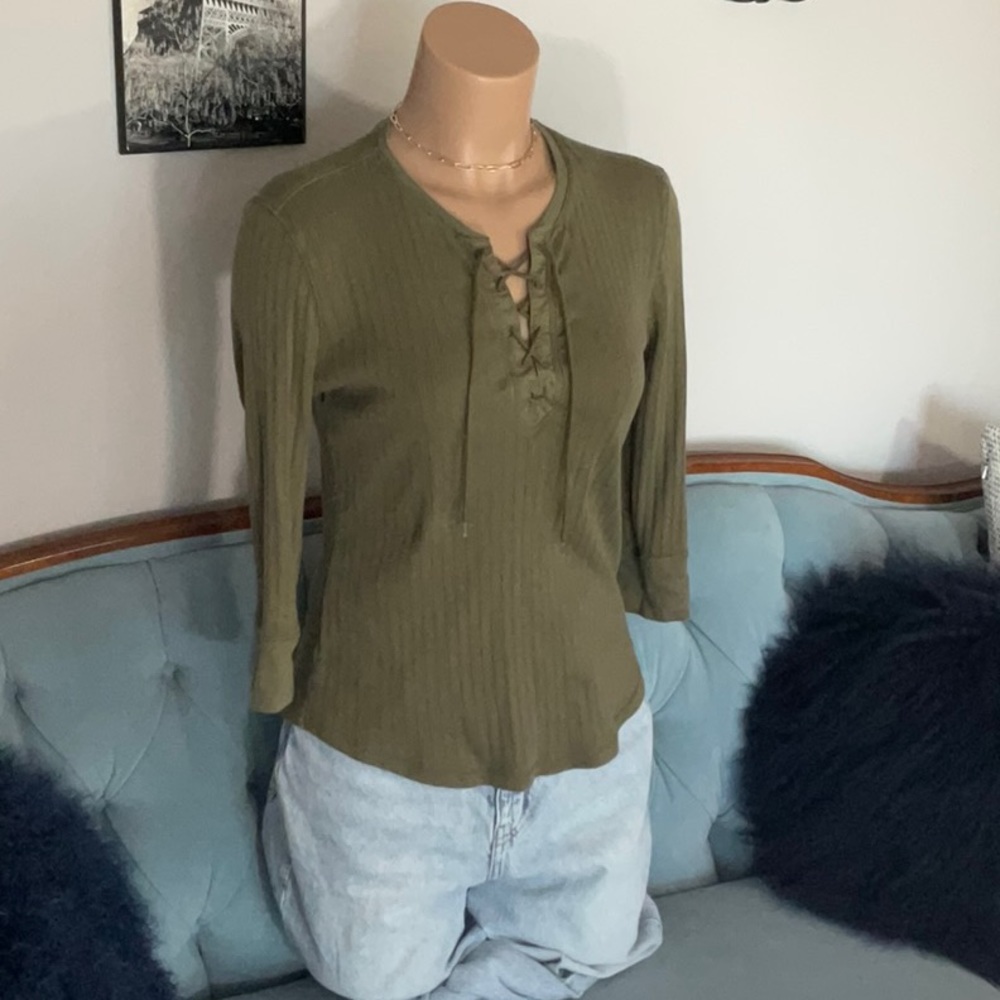 Olive green top